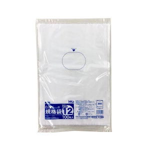 【ポリ袋】規格袋<LDPE 25μ>12号  JM-12 230×340mm(100枚入)