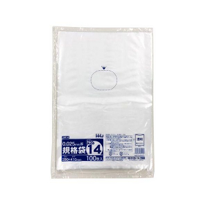 【ポリ袋】規格袋<LDPE 25μ>14号  JM-14 280×410mm(100枚入)