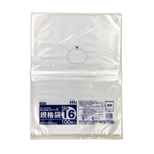 【ポリ袋】規格袋<LDPE 25μ>16号  JM-16 340×480mm(100枚入)