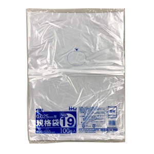 【ポリ袋】規格袋<LDPE 25μ>19号  JM-19 400×550mm(100枚入)