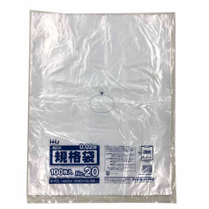 【ポリ袋】規格袋<LDPE 20μ>20号  JT-20 460×600mm(100枚入)