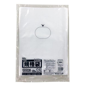 【ポリ袋】規格袋<LDPE 50μ>12号  JW-12 230×340mm(100枚入)