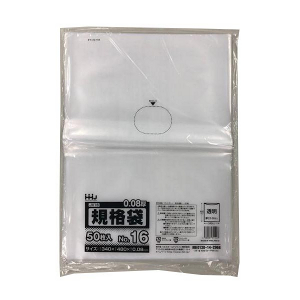 【ポリ袋】規格袋<LDPE 80μ>16号  JX-16 340×480mm(50枚入)