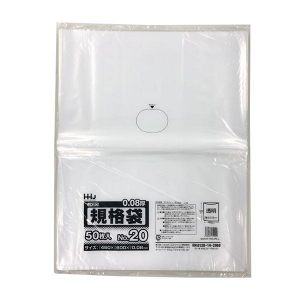 【ポリ袋】規格袋<LDPE 80μ>20号  JX-20 460×600mm(50枚入)