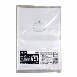 【ポリ袋】規格袋<LDPE 60μ>14号  JY-14 280×410mm(100枚入)