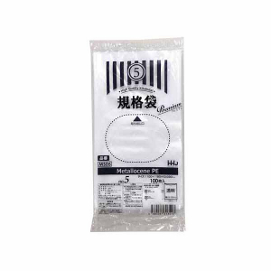 【ポリ袋】規格袋<LDPE 30μ強化タイプ>5号  MS-5 100×190mm(100枚入)