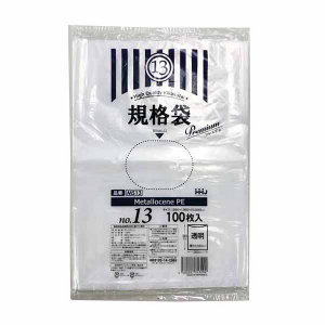 サンプル【ポリ袋】規格袋<LDPE 30μ強化タイプ>13号  MS-13 260×380mm