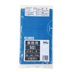 【ポリ袋】 小型 7Lゴミ袋(厚み0.020・青)　GL-06　320×380mm <50枚入り>