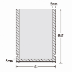 サンプル【ナイロンポリ袋】 VTタイプ  No.5A 140×250mm