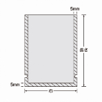サンプル【ナイロンポリ袋】 Vタイプ No.5B 140×200mm