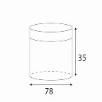 ≪束在庫限≫【クリアケース】 クリスタルボックス 円柱 小浅 Φ78×35 (10枚入)