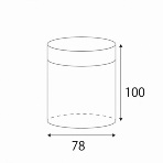 【クリアケース】 クリスタルボックス 円柱 中 Φ78×100 (10枚入)