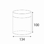 【クリアケース】 クリスタルボックス 円柱 大 Φ134×100 (10枚入)