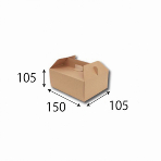 【ケーキ箱】 ネオクラフトキャリーBOX S 150×105×105+50 (20枚入)